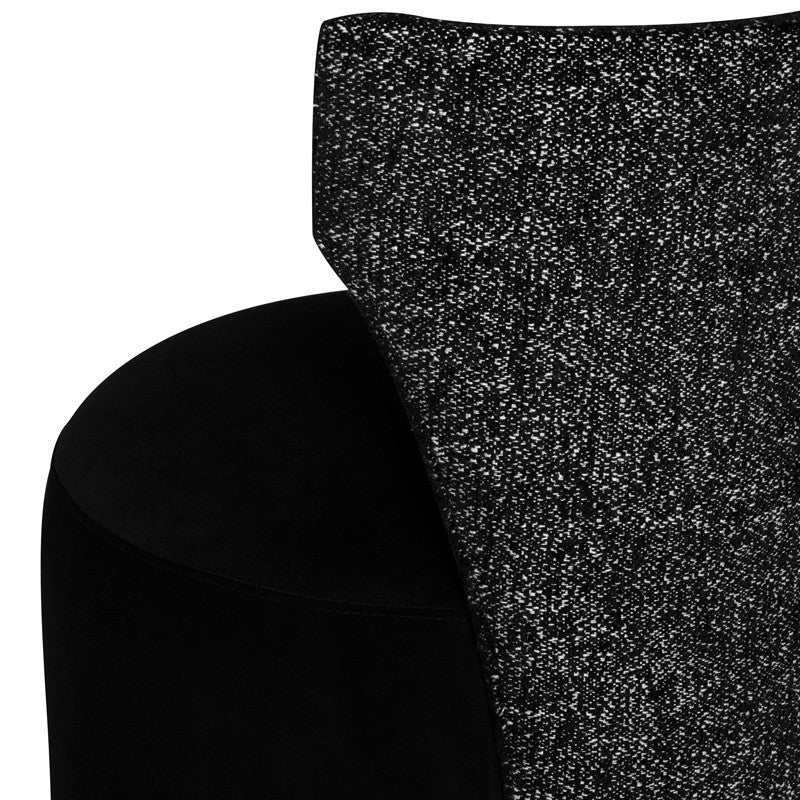 Mina Boucle Dining Chair (Salt And Pepper)