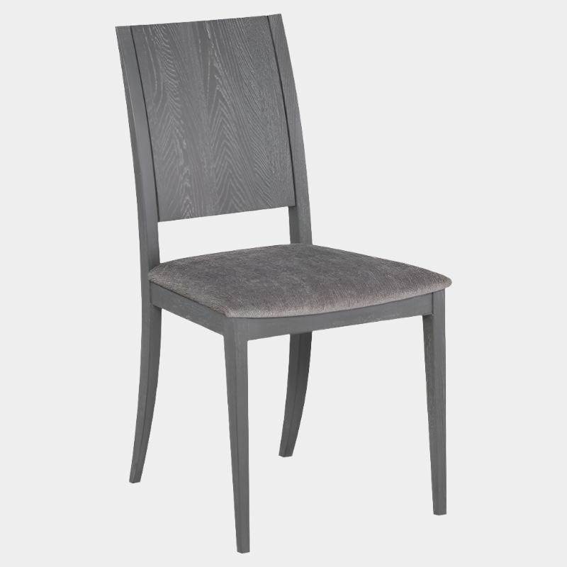Chaise de salle à manger Eska (cadre en chêne gris oxydé)