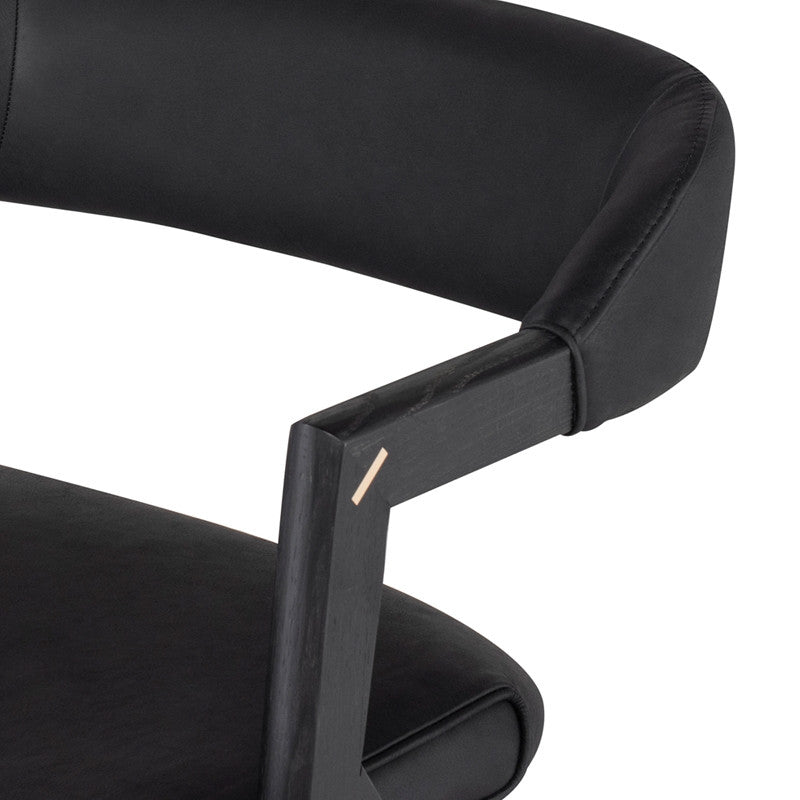 Chaise de salle à manger Anita (cadre en chêne noirci)