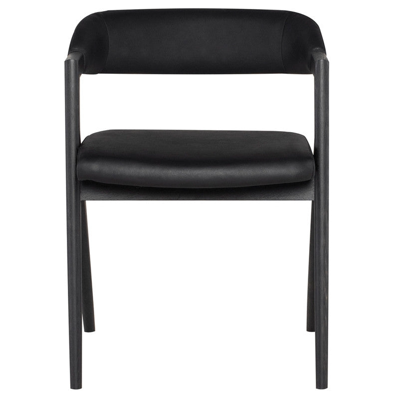 Chaise de salle à manger Anita (cadre en chêne noirci)