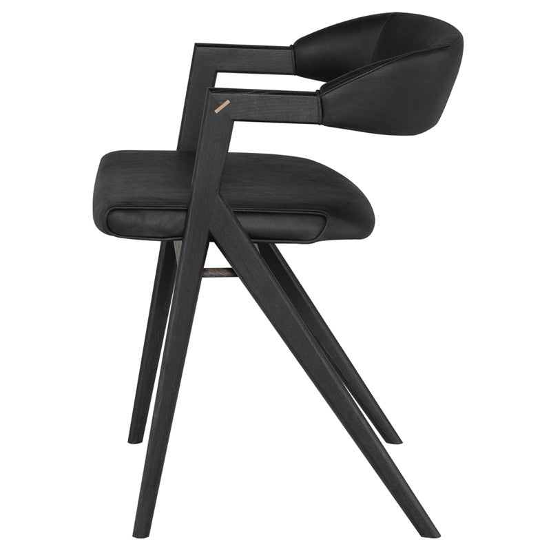 Chaise de salle à manger Anita (cadre en chêne noirci)