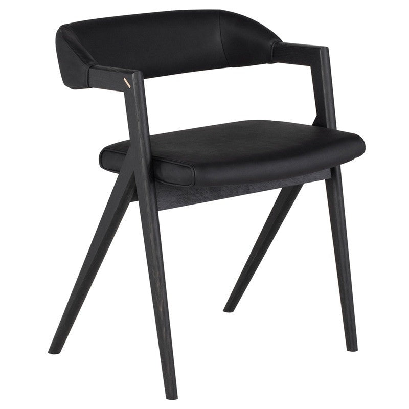 Chaise de salle à manger Anita (cadre en chêne noirci)