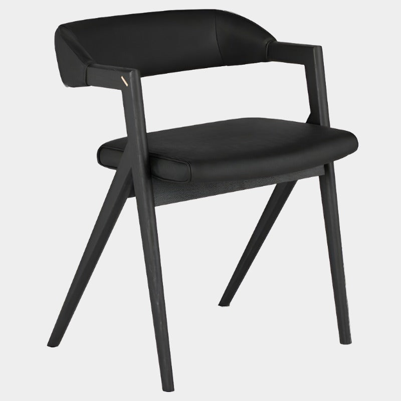 Chaise de salle à manger Anita (cadre en chêne noirci)