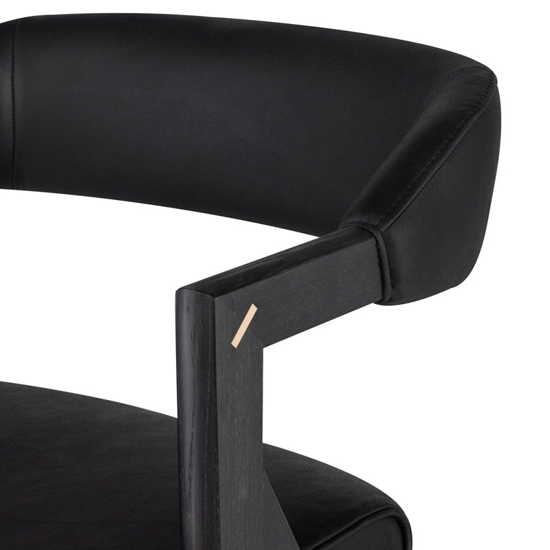 Tabouret Anita (cadre en chêne noirci)