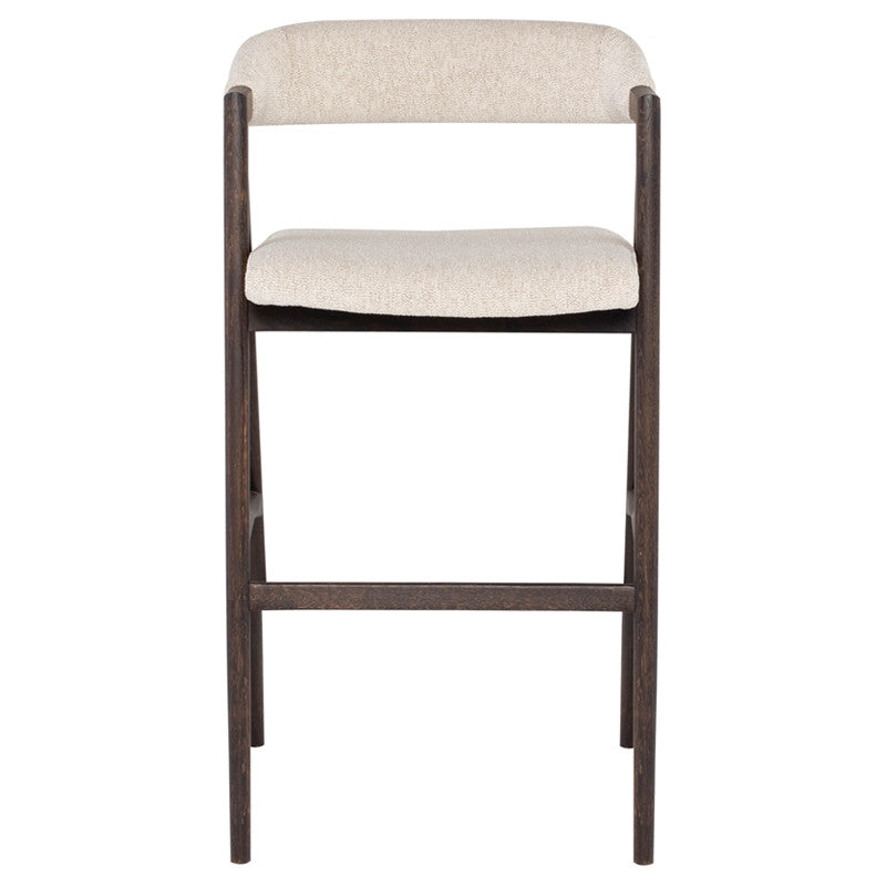 Tabouret Anita Boucle (cadre en chêne brûlé)