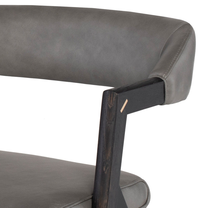 Chaise de salle à manger Anita (cadre en chêne noirci)