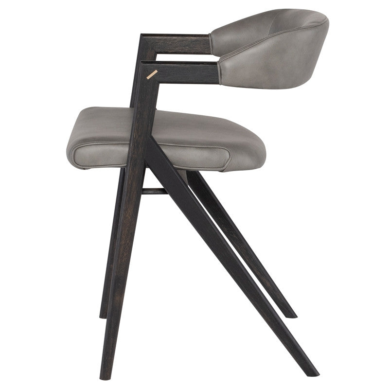 Chaise de salle à manger Anita (cadre en chêne noirci)