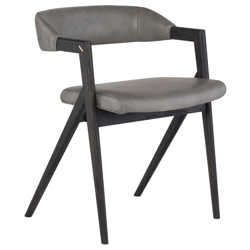 Chaise de salle à manger Anita (cadre en chêne noirci)
