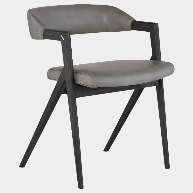 Chaise de salle à manger Anita (cadre en chêne noirci)