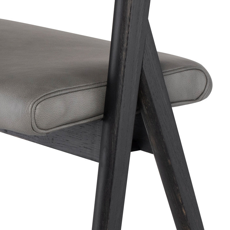 Tabouret Anita (cadre en chêne noirci)