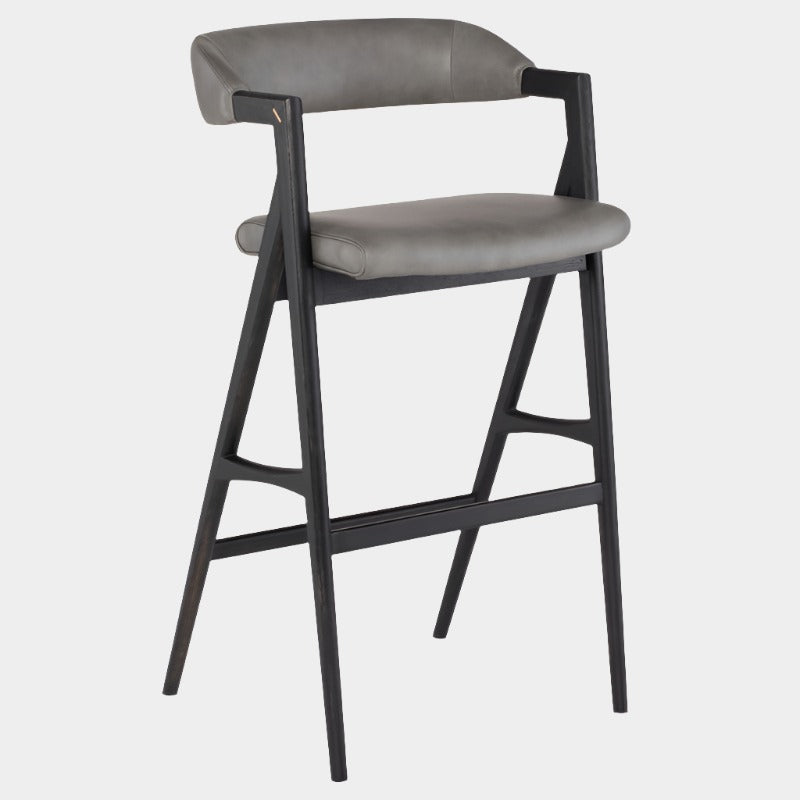 Tabouret Anita (cadre en chêne noirci)