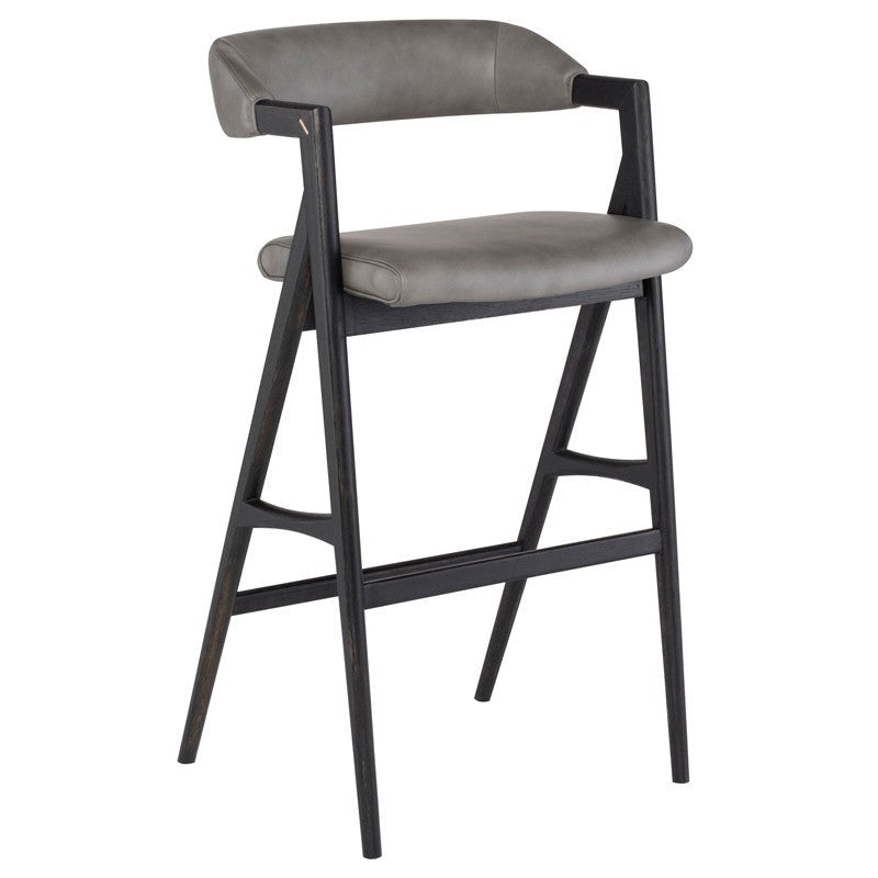 Tabouret Anita (cadre en chêne noirci)