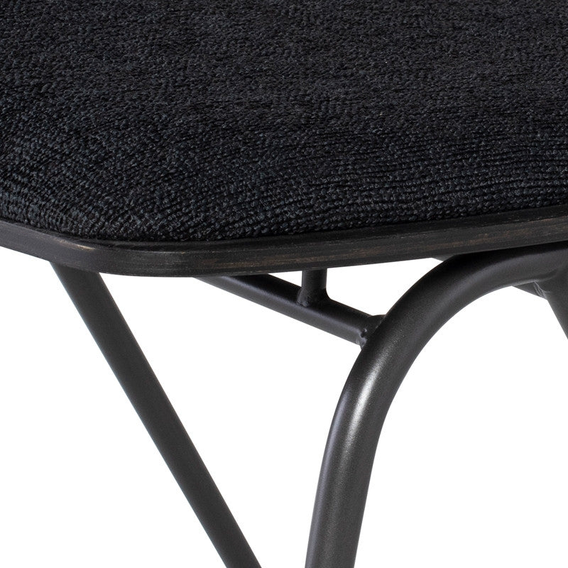 Chaise de salle à manger Giada Boucle (chêne noirci, cadre en acier noir)