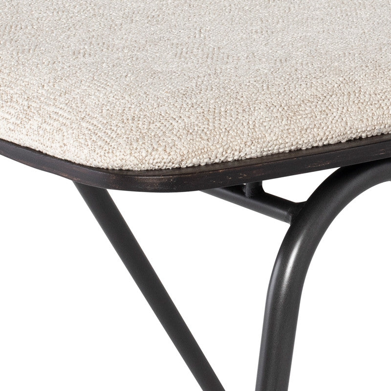 Chaise de salle à manger Giada Boucle (chêne brûlé, cadre en acier noir)