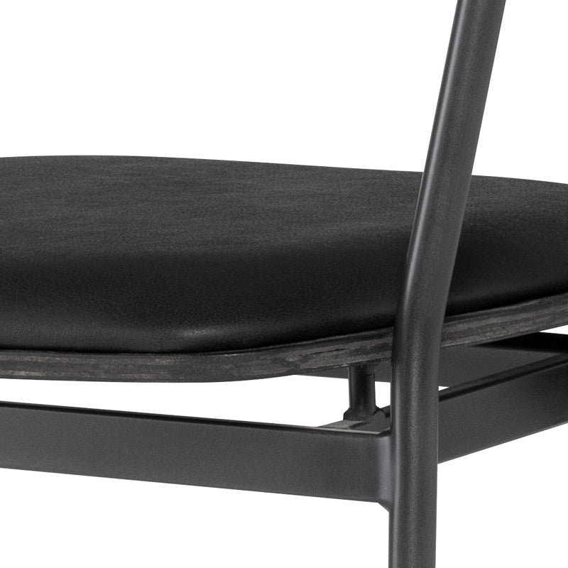 Giada Dining ArmChair (Ebonized Oak Black Steel Frame)
