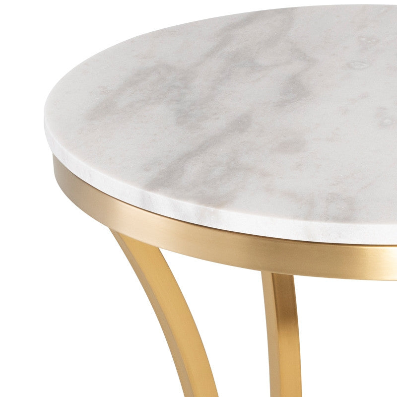 Table d'appoint Aurora - Plateau blanc