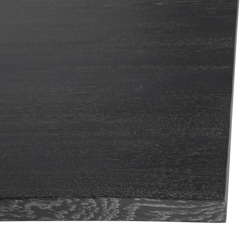 Table à manger Couture (plateau en chêne gris oxydé)