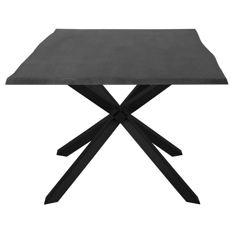 Table à manger Couture (plateau en chêne gris oxydé)