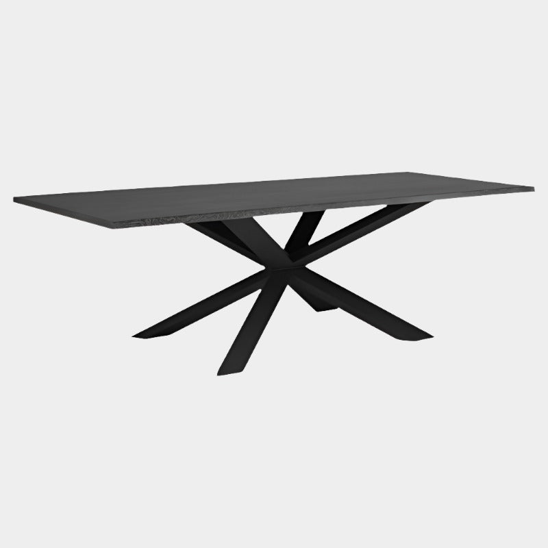 Table à manger Couture (plateau en chêne gris oxydé)