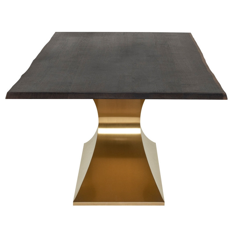 Table à manger prétorienne (plateau en chêne brûlé)