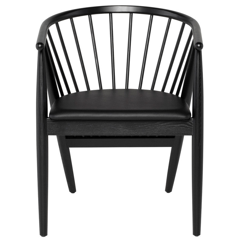 Chaise de salle à manger Danson (cadre en frêne teinté onyx)