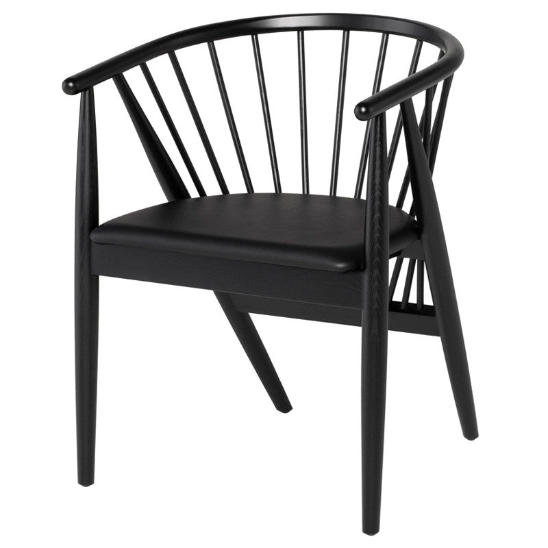 Chaise de salle à manger Danson (cadre en frêne teinté onyx)