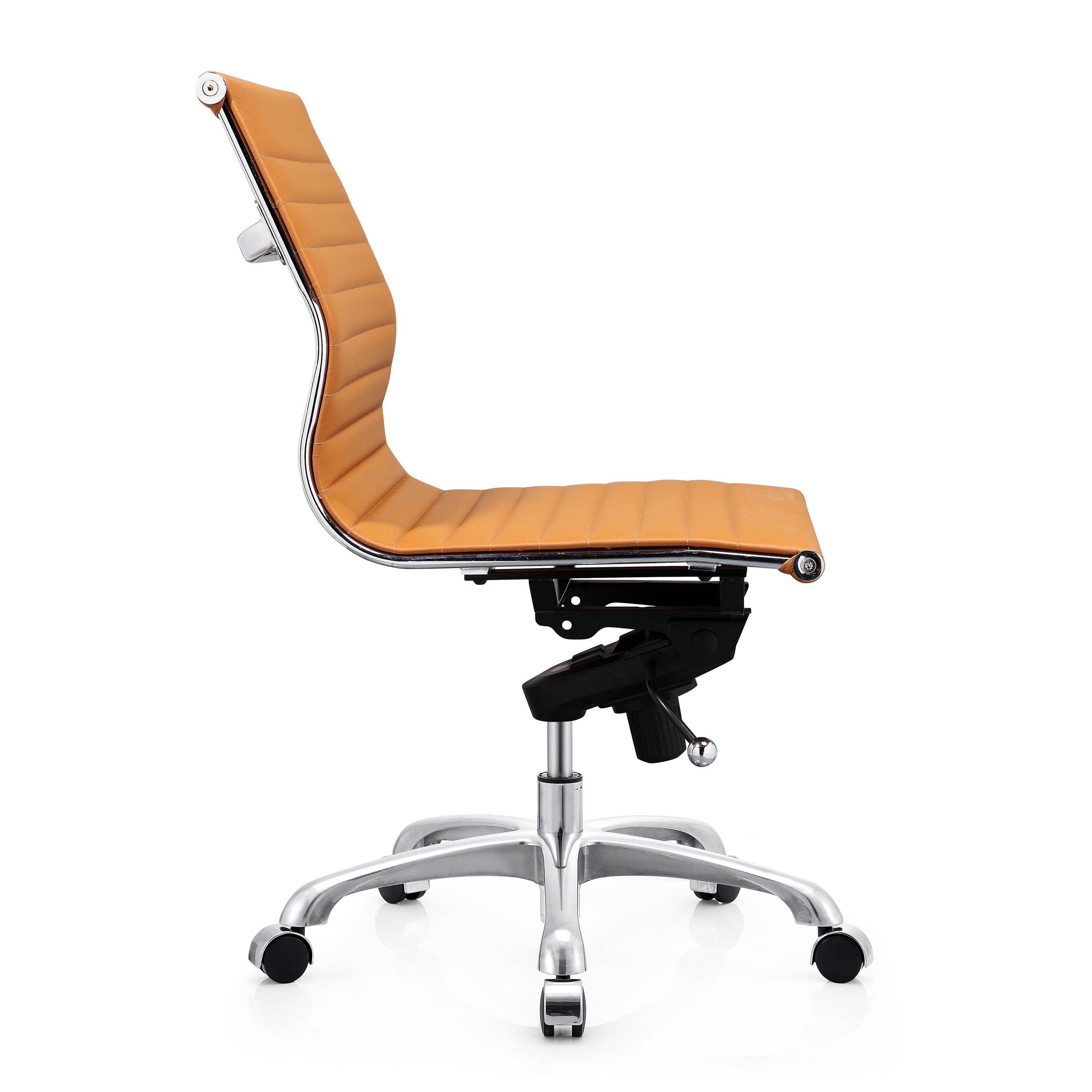 Chaise de direction sans accoudoirs Eames Aluminum Group - Dossier bas