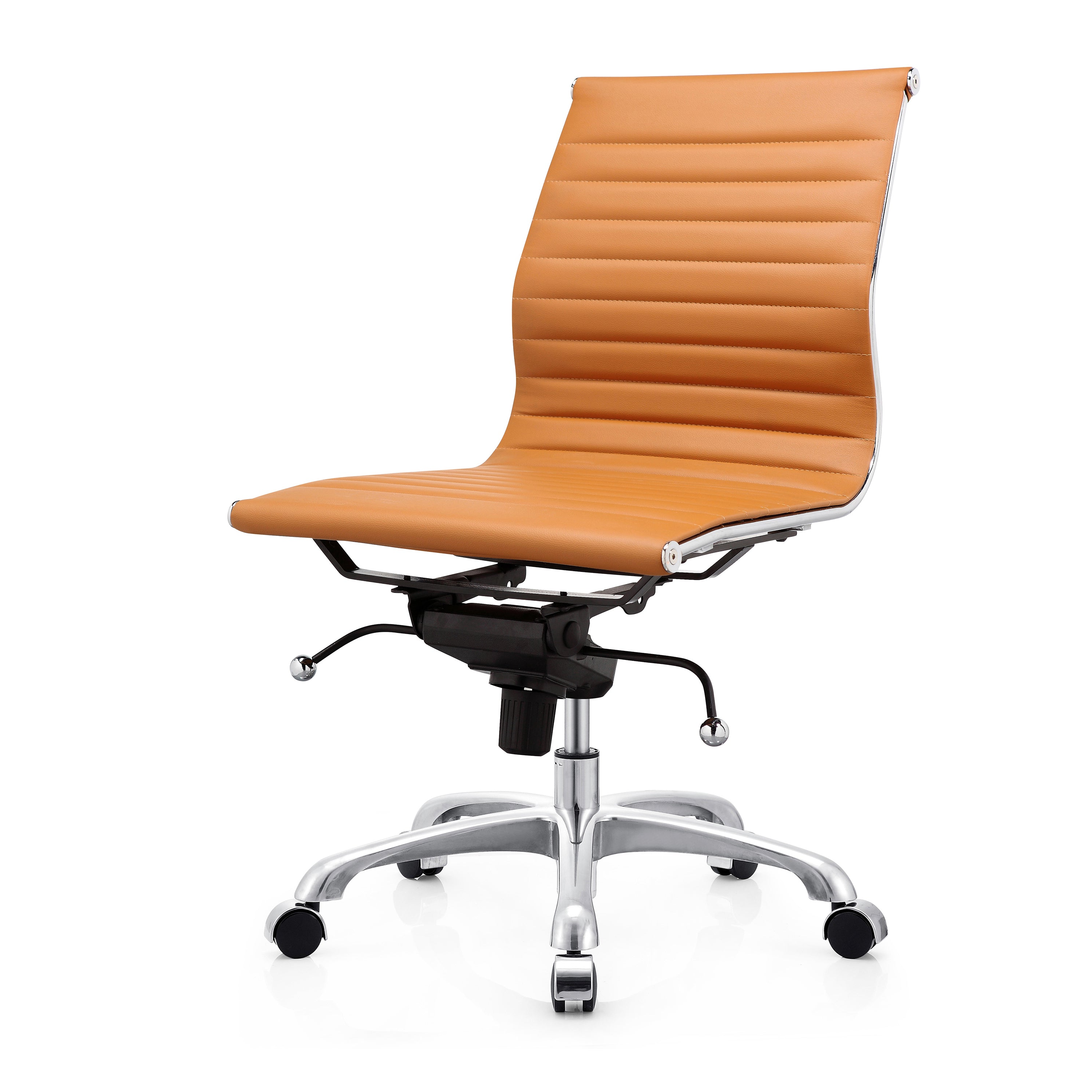 Chaise de direction sans accoudoirs Eames Aluminum Group - Dossier bas