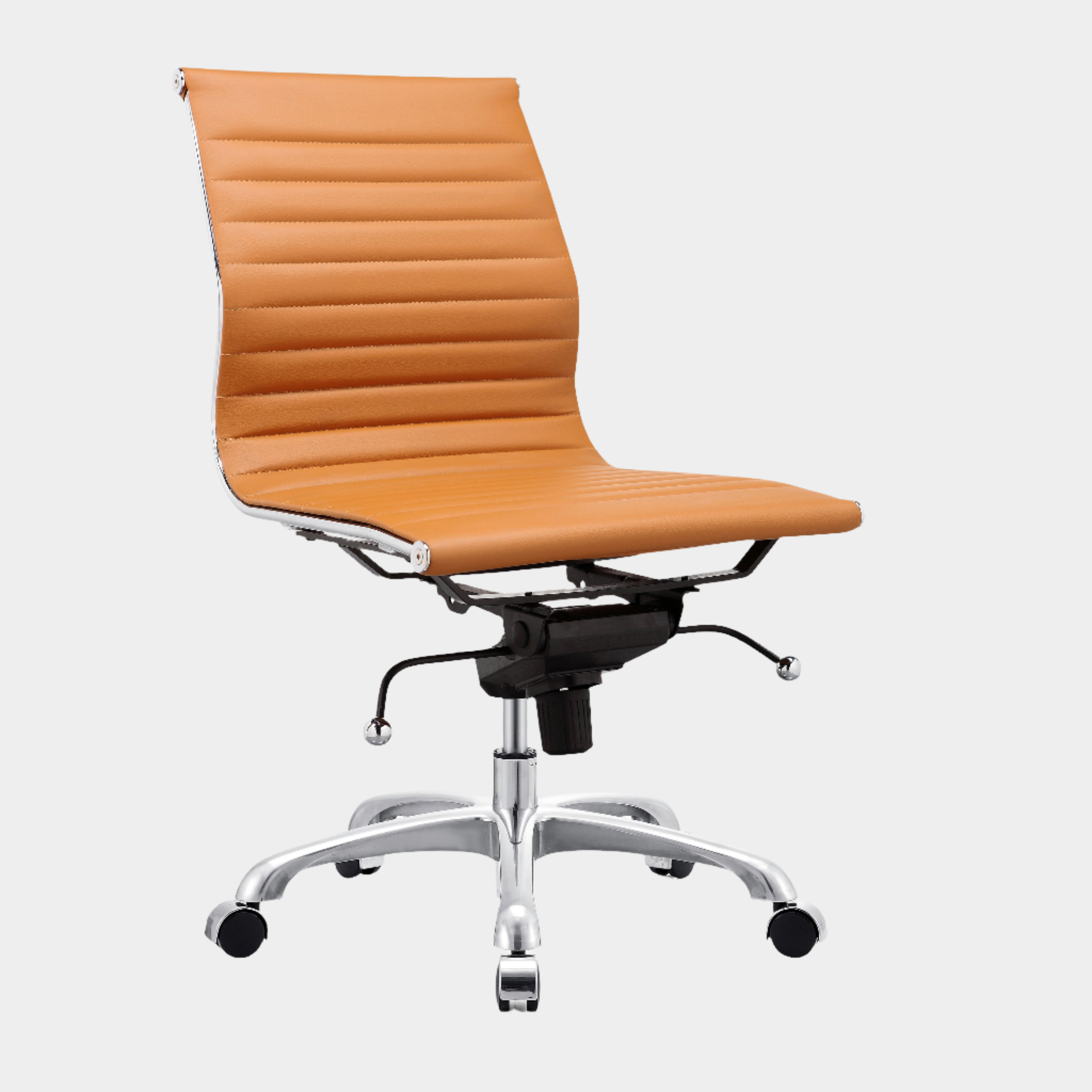 Chaise de direction sans accoudoirs Eames Aluminum Group - Dossier bas