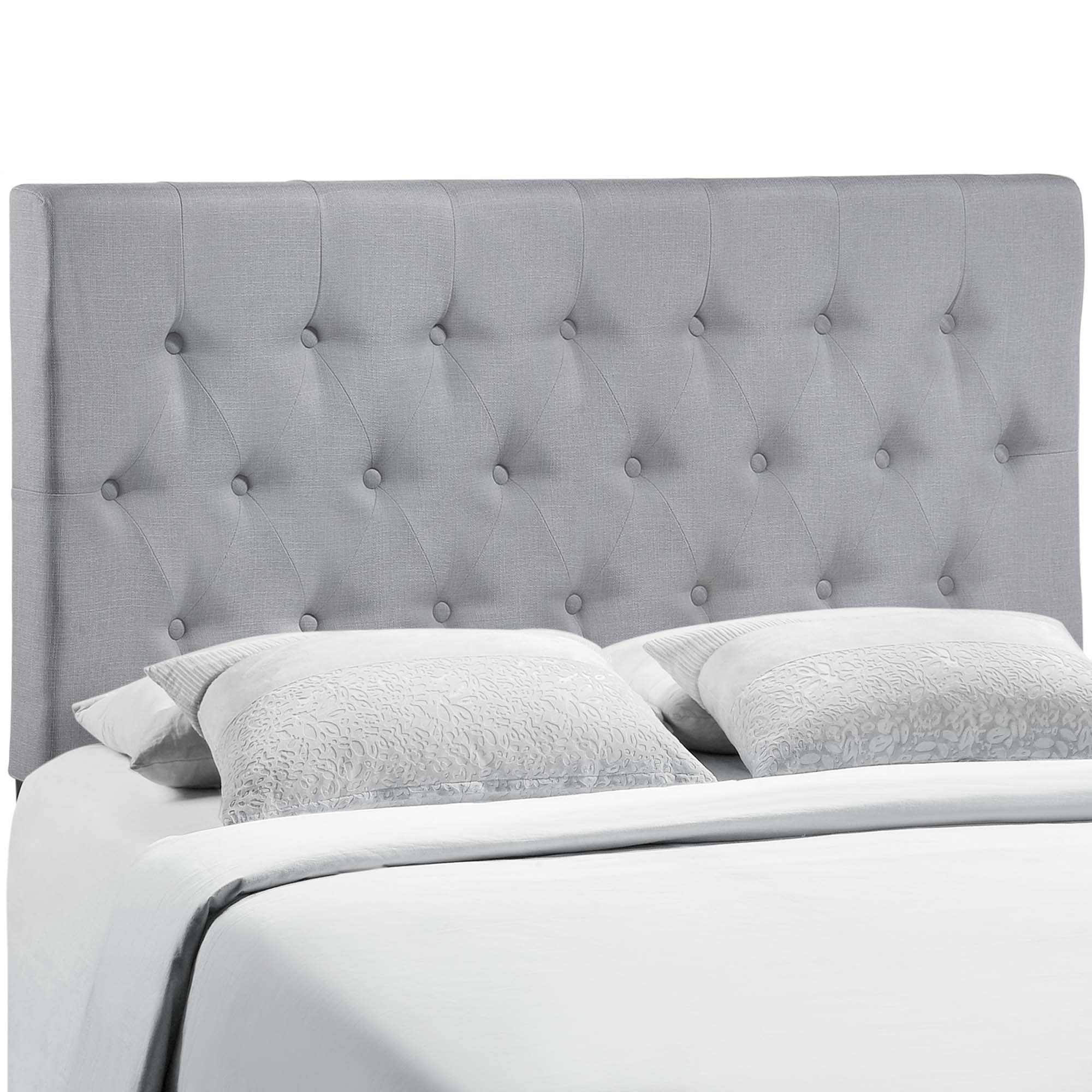Clique Upholstered Fabric Headboard in Sky Gray