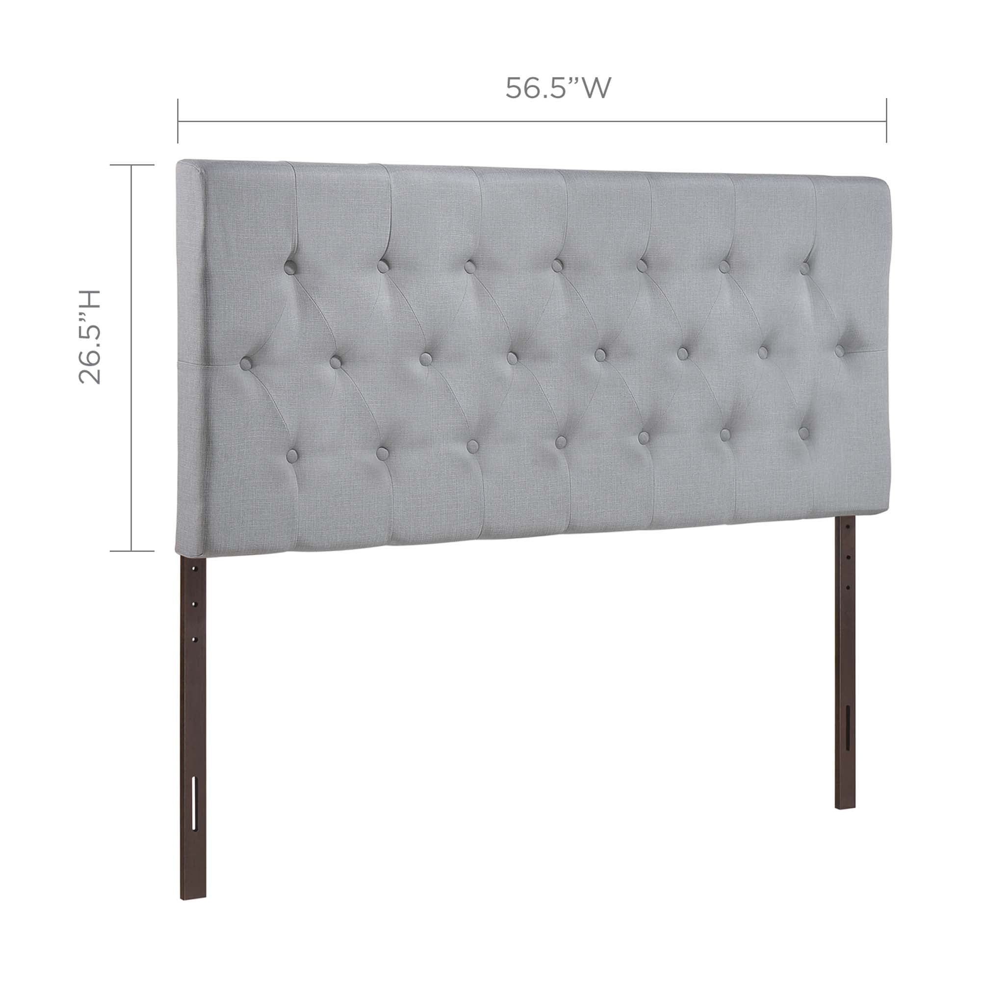 Clique Upholstered Fabric Headboard in Sky Gray