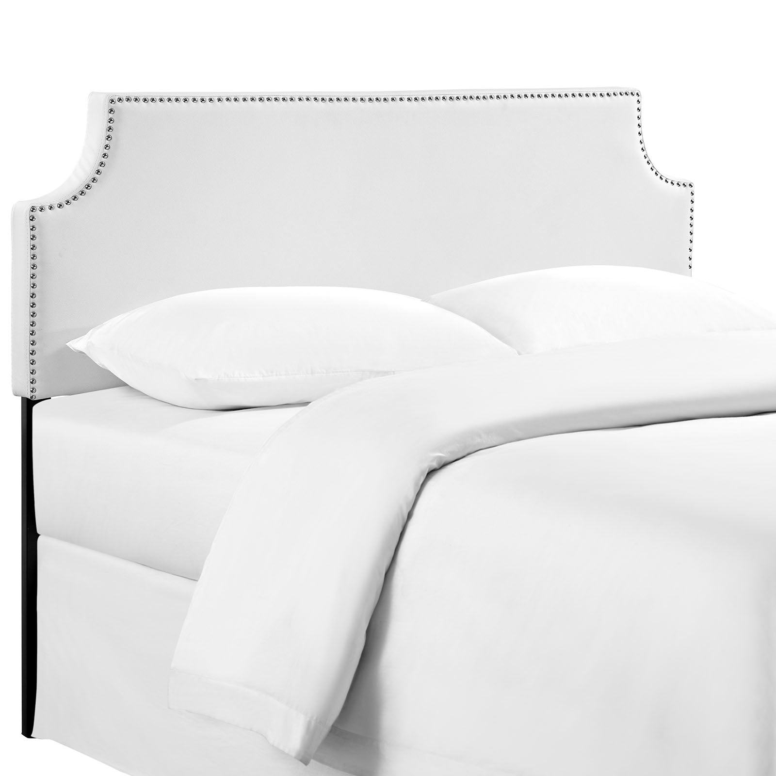 Laura Upholstered Vinyl Headboard in White