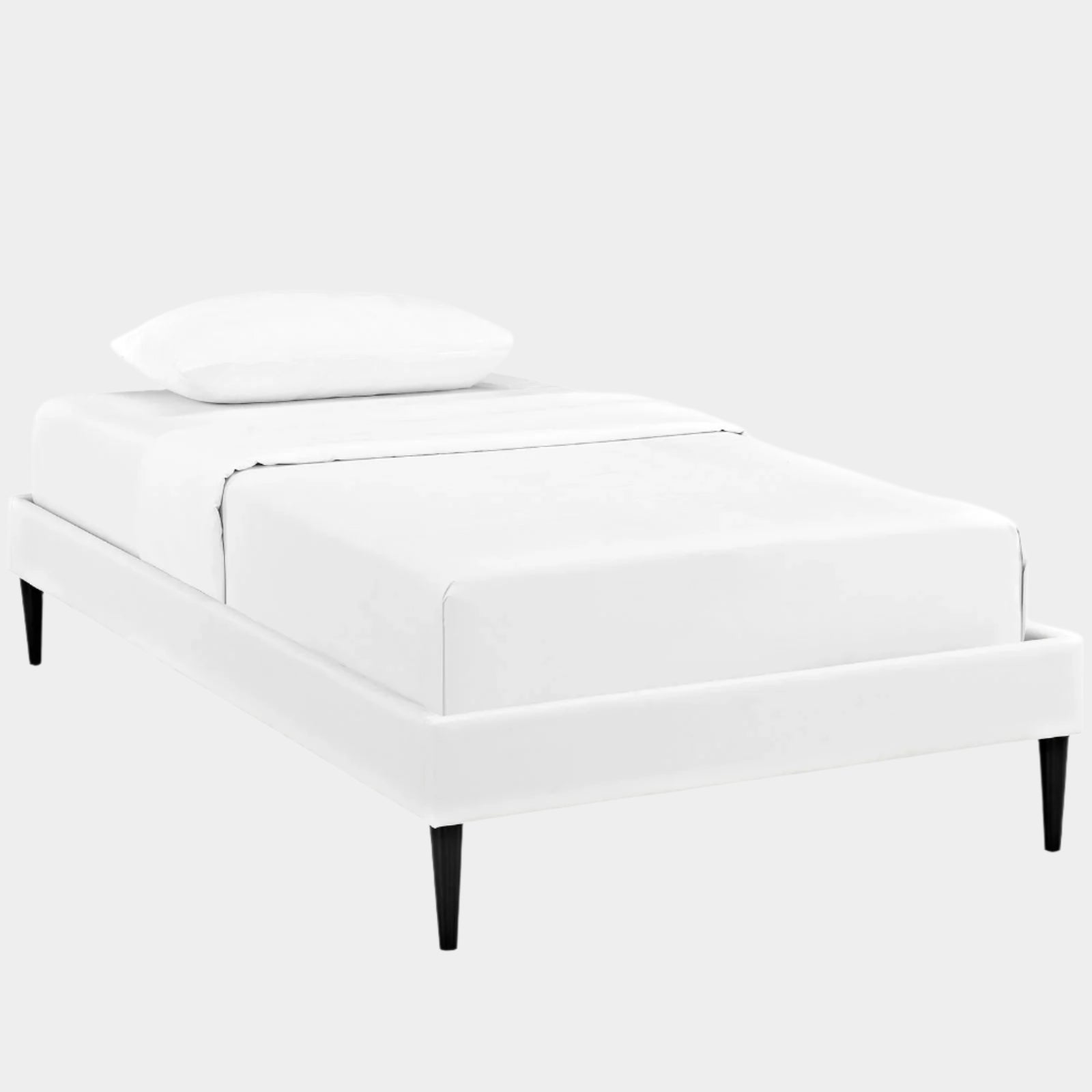 Sherry Fabric Bed Frame with Round Tapered Legs