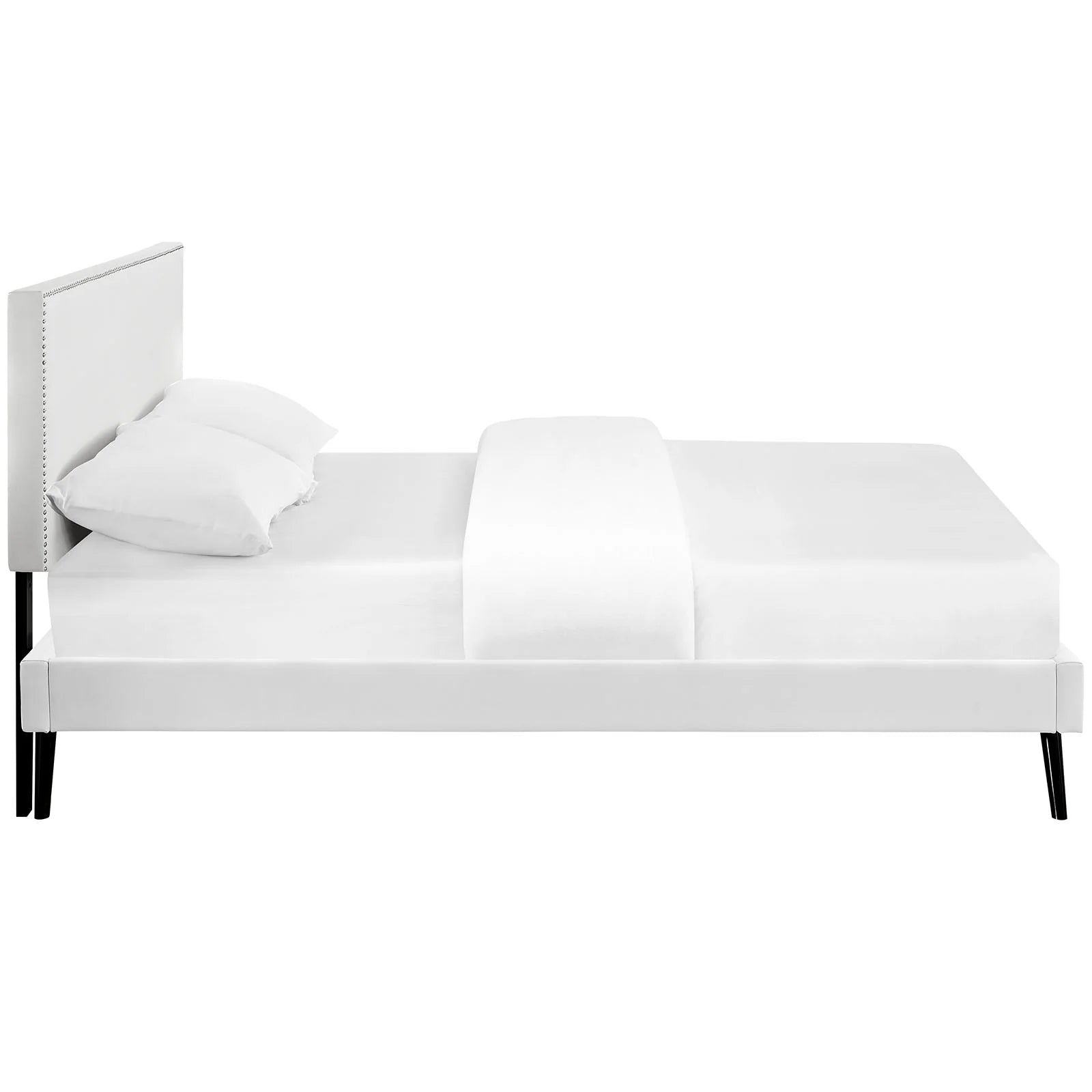 Phoebe Platform Bed with Round Splayed Legs