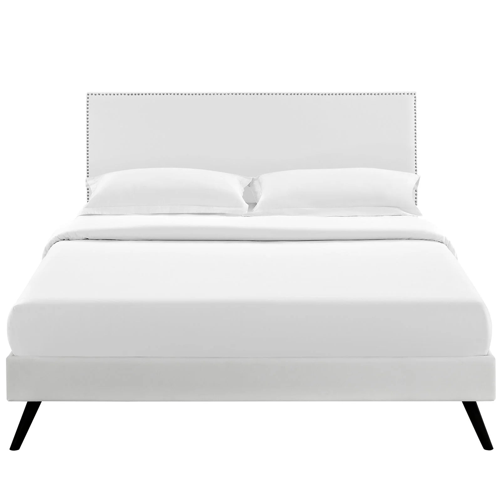 Phoebe Platform Bed with Round Splayed Legs