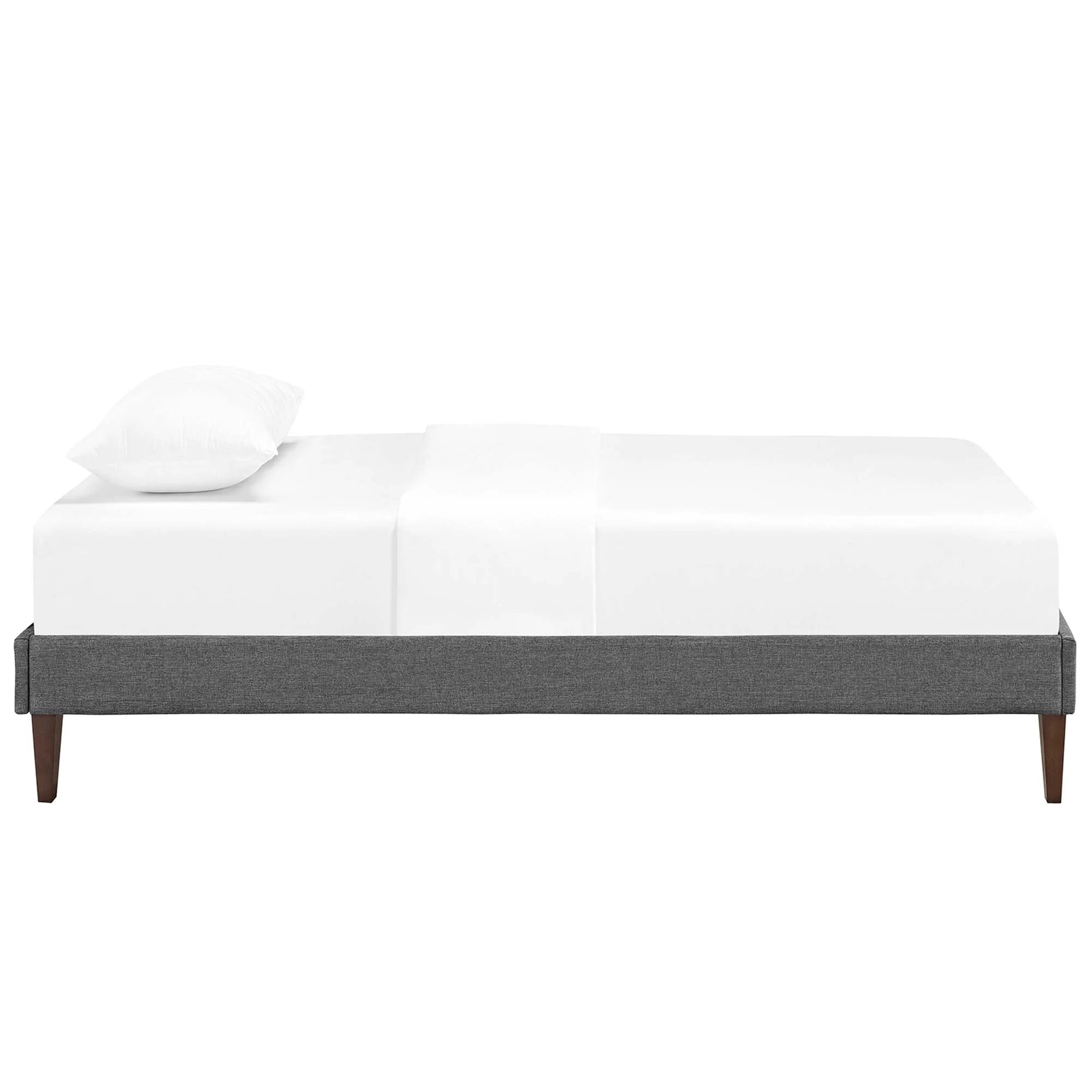 Tessie Fabric Bed Frame with Squared Tapered Legs