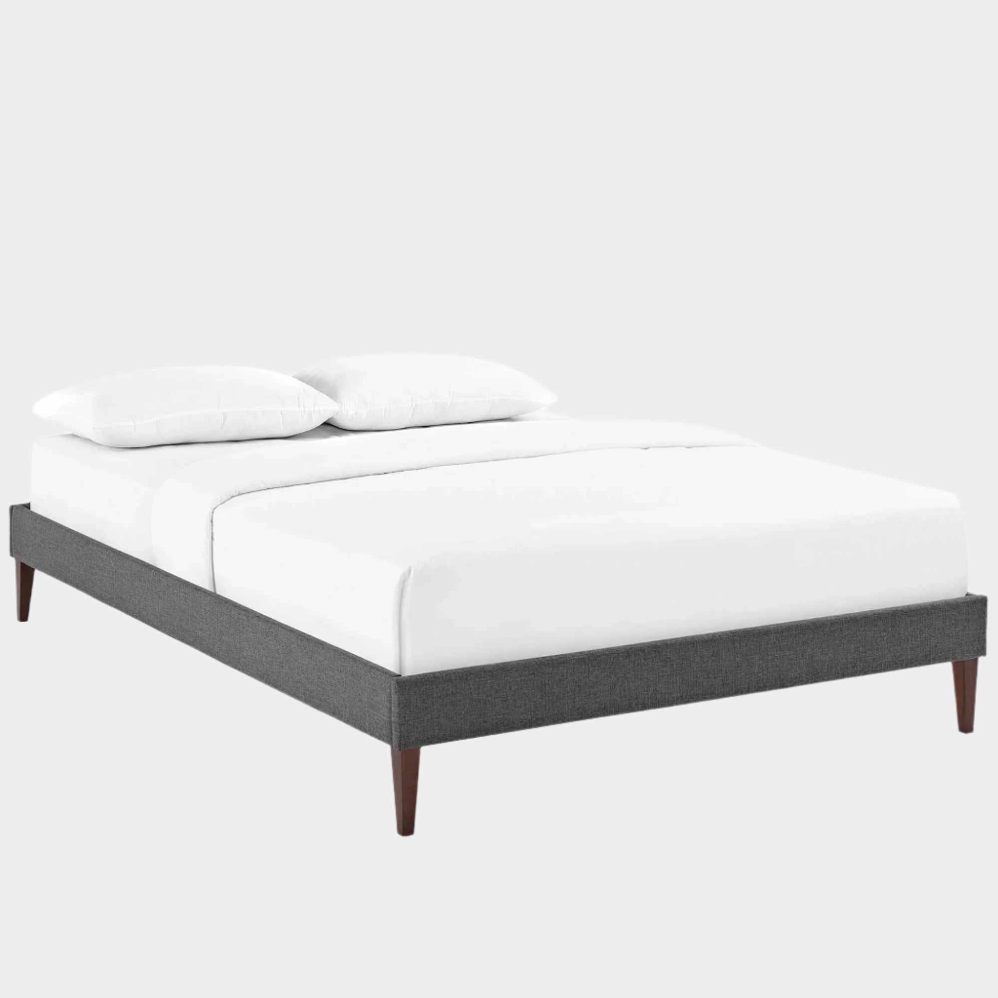 Tessie Fabric Bed Frame with Squared Tapered Legs