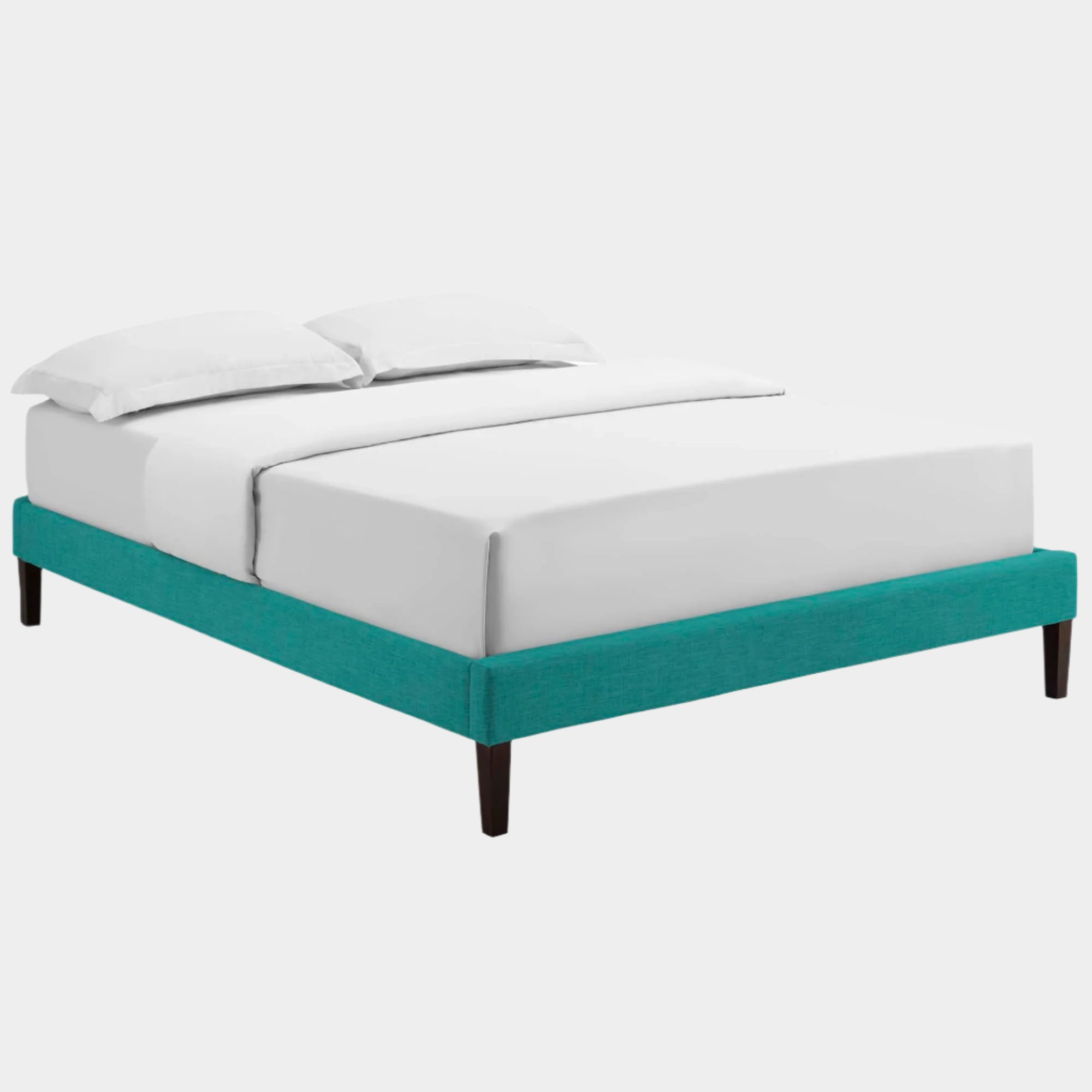 Tessie Fabric Bed Frame with Squared Tapered Legs