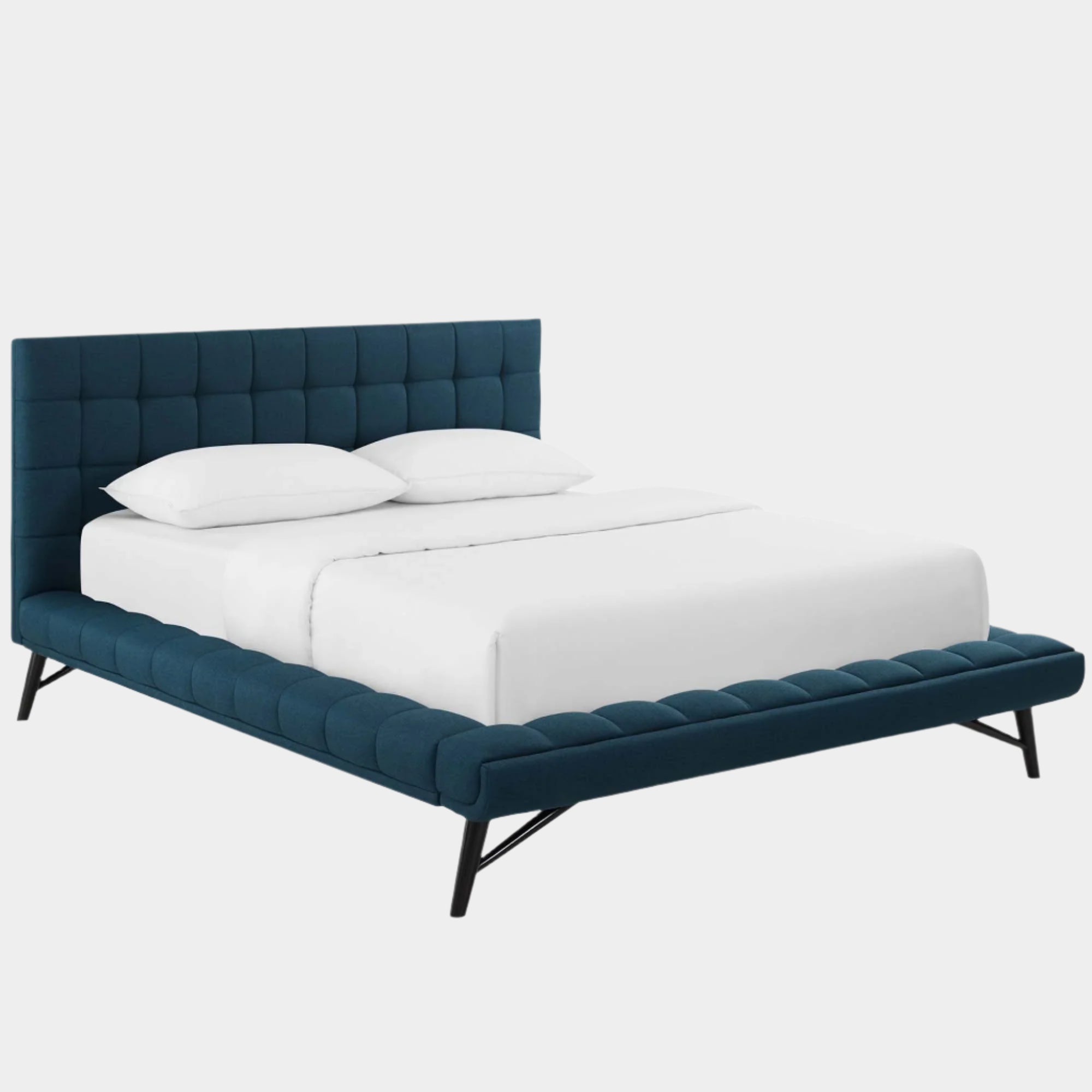 Julia Biscuit Tufted Performance Velvet Platform Bed