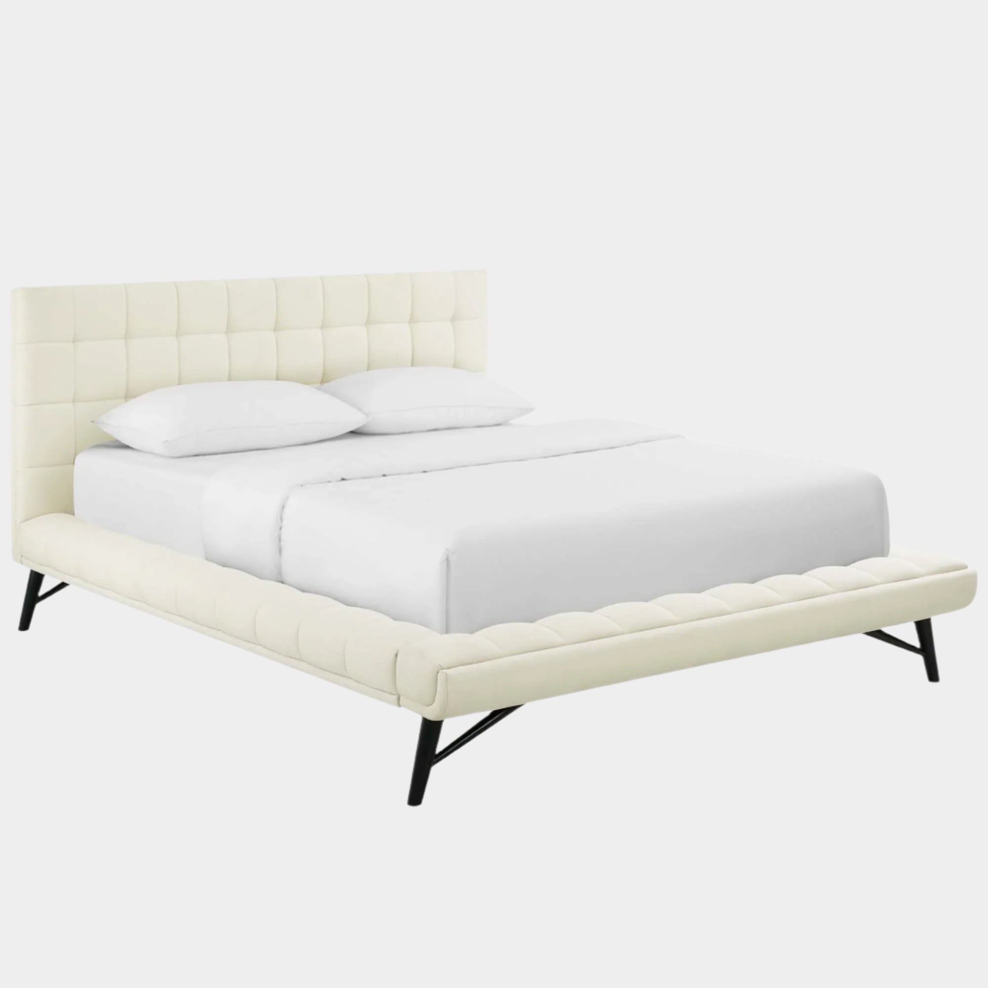 Julia Biscuit Tufted Performance Velvet Platform Bed