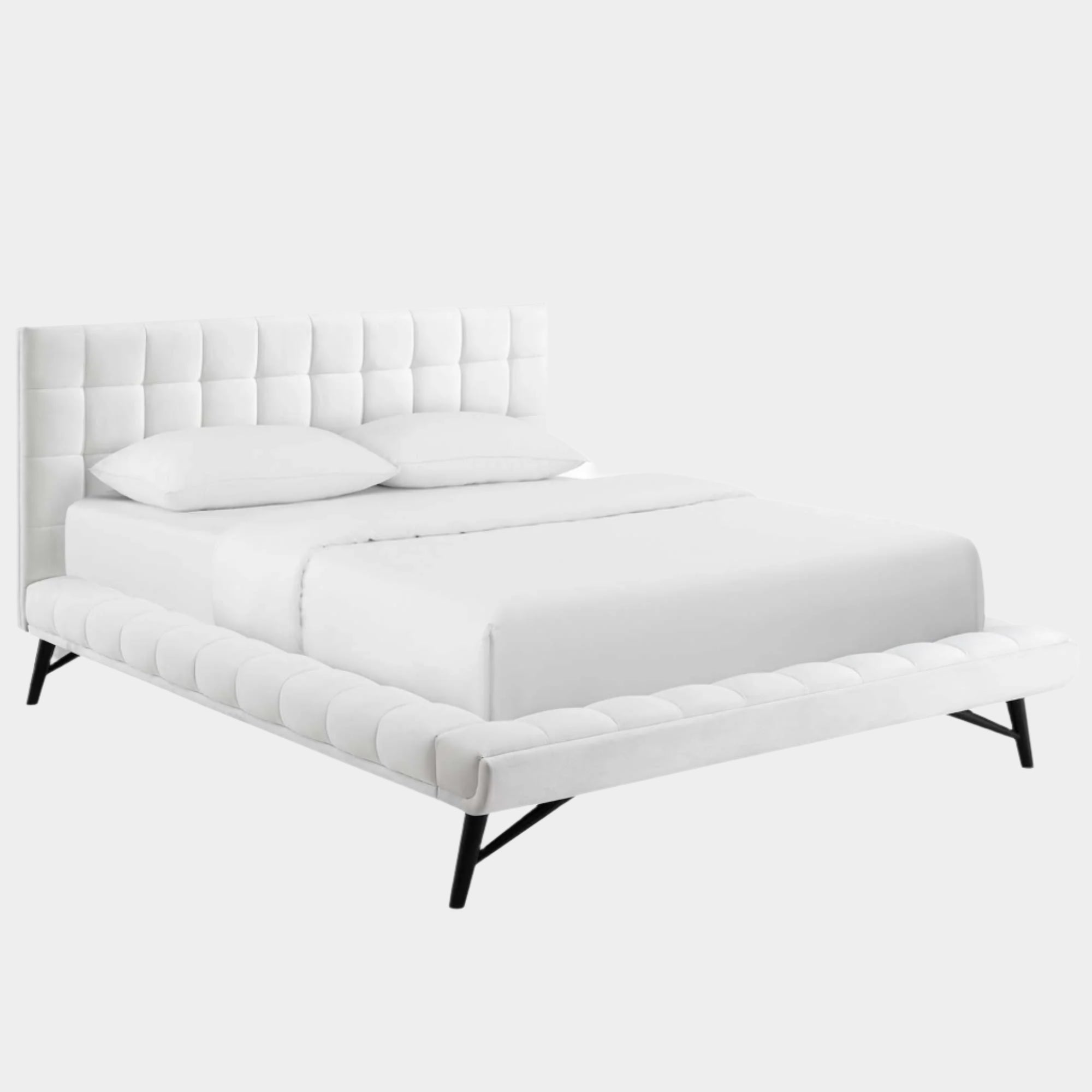 Julia Biscuit Tufted Performance Velvet Platform Bed
