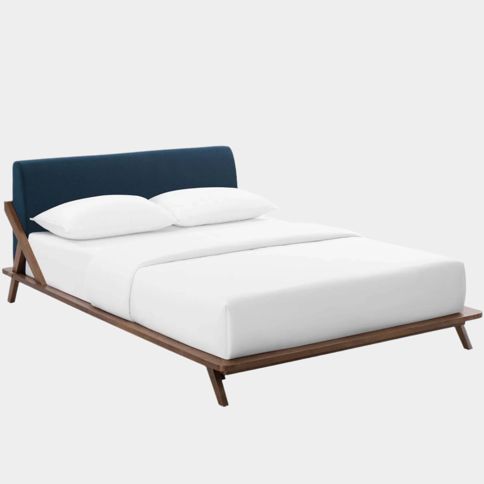Luella Upholstered Fabric Queen Platform Bed