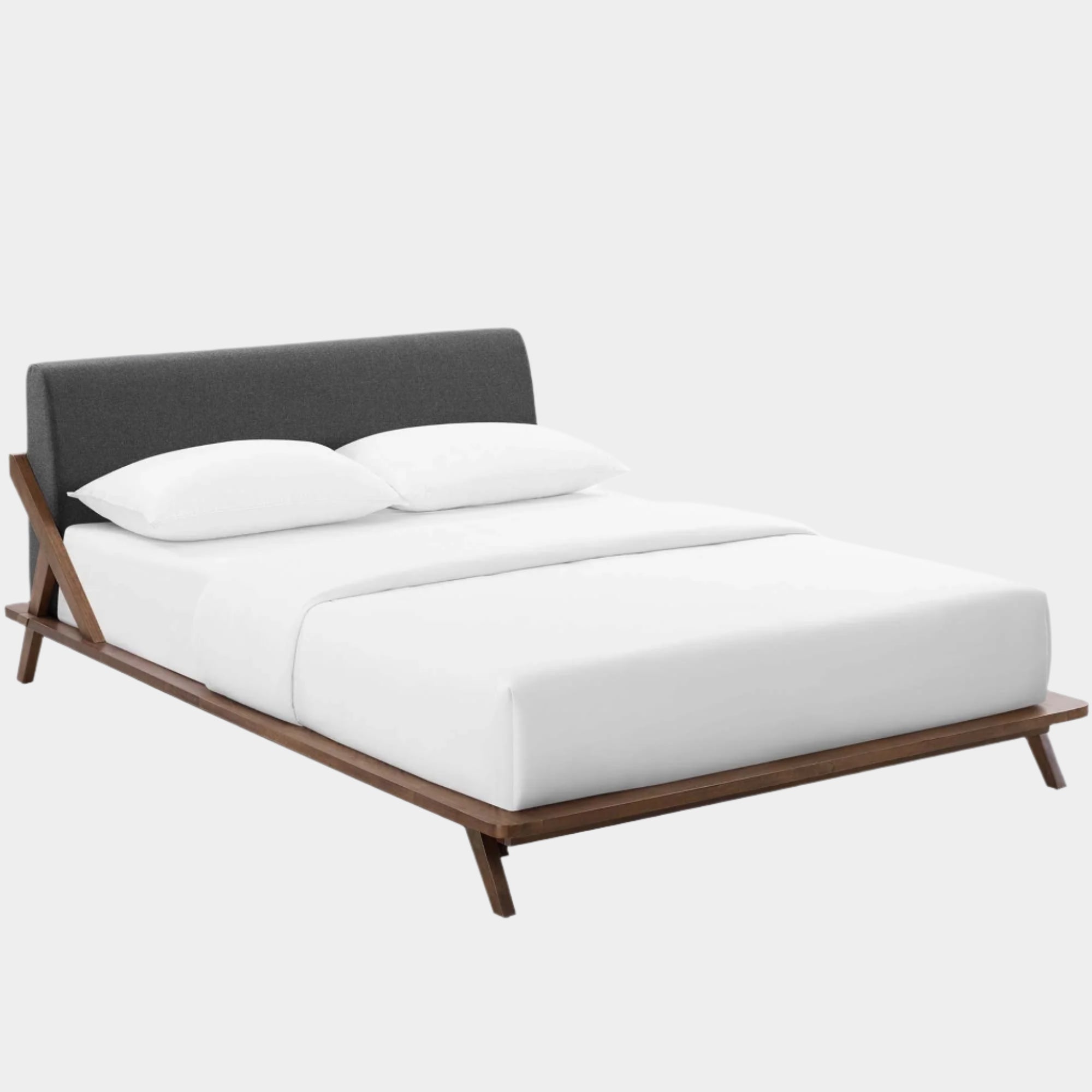 Luella Upholstered Fabric Queen Platform Bed