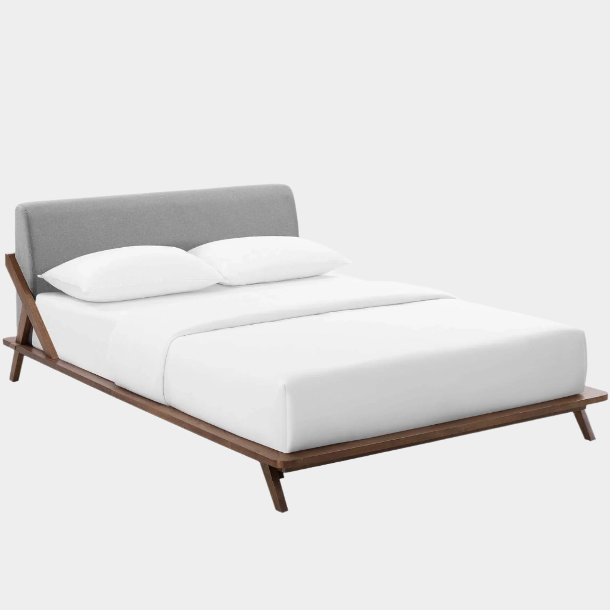 Luella Upholstered Fabric Queen Platform Bed