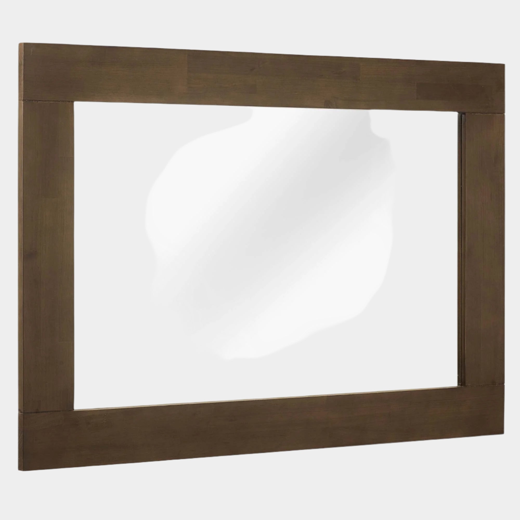 Miroir à cadre en bois Everly en noyer
