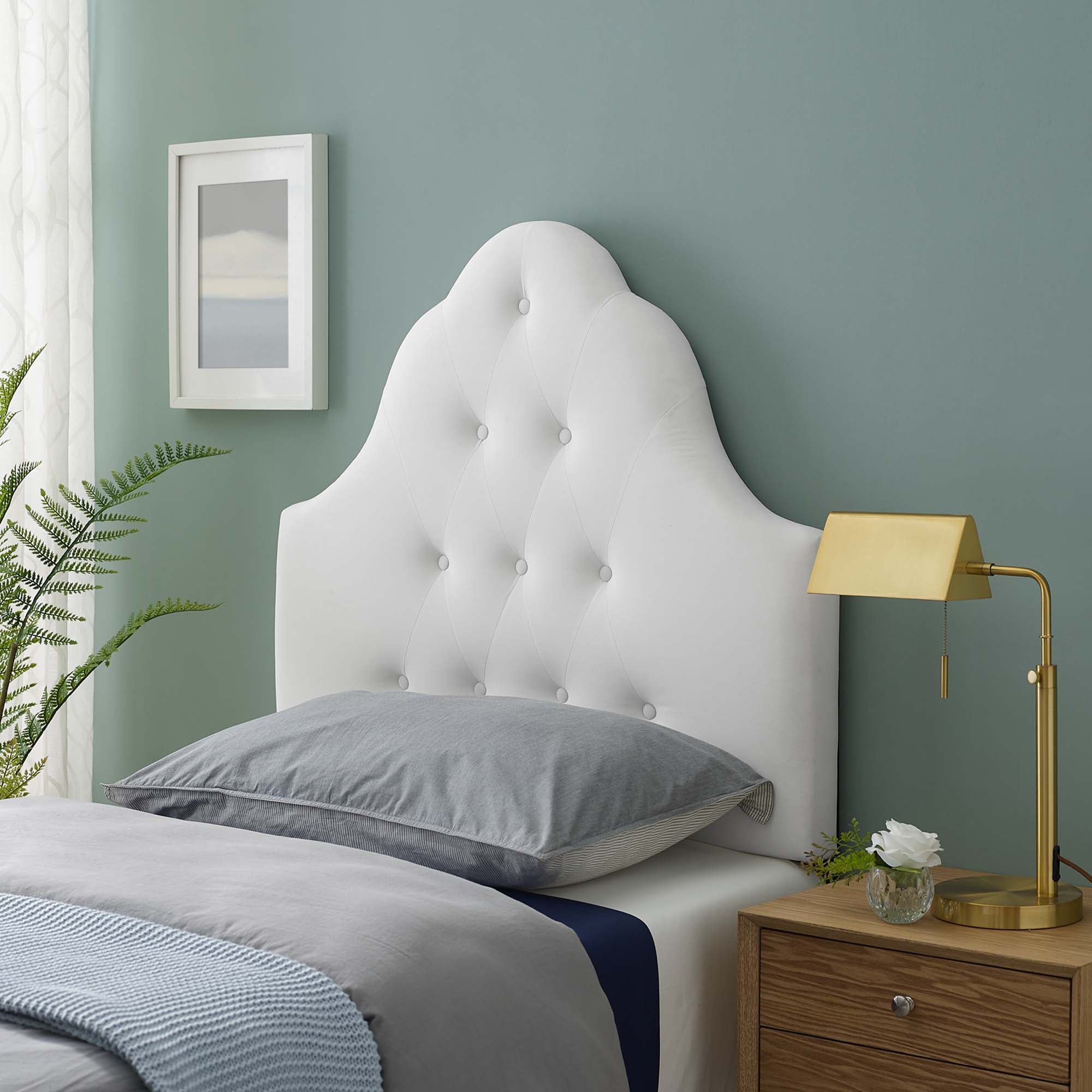Sovereign Diamond Tufted Performance Velvet Headboard
