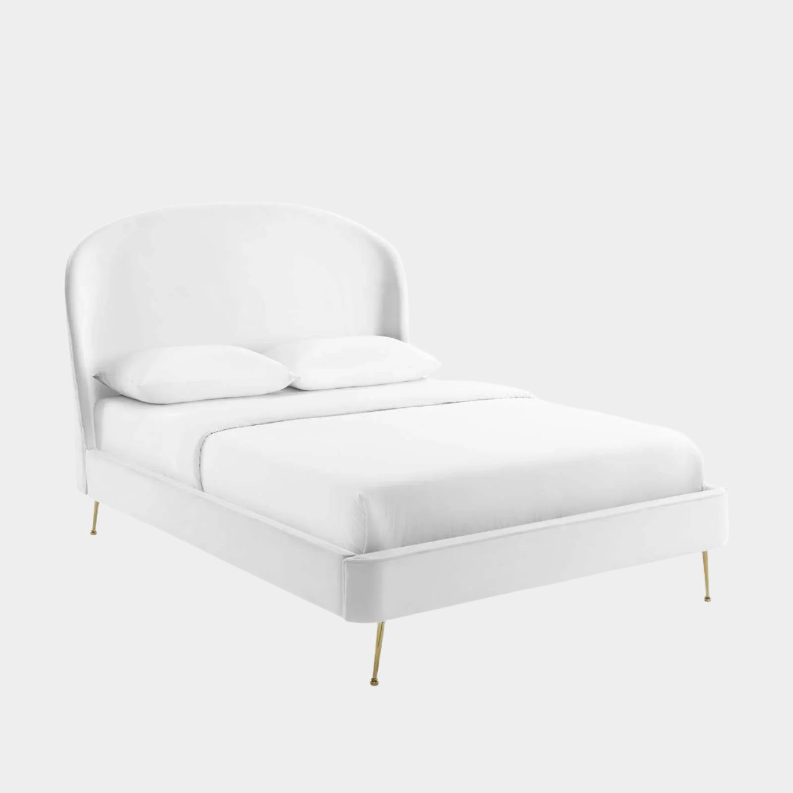 Mira Upholstered Performance Velvet Queen Platform Bed