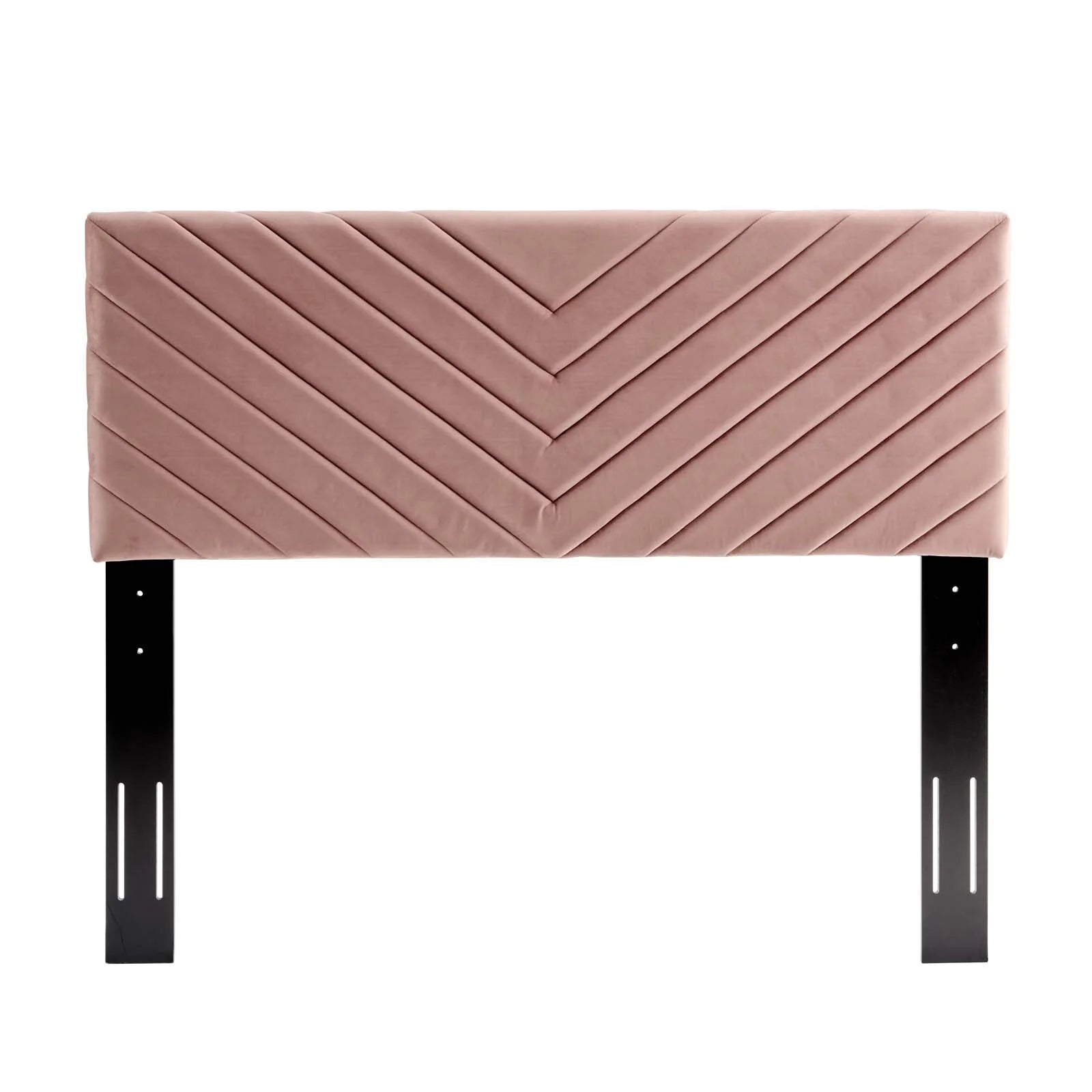 Roxanne Performance Velvet Platform Bed With Black Wood Legs