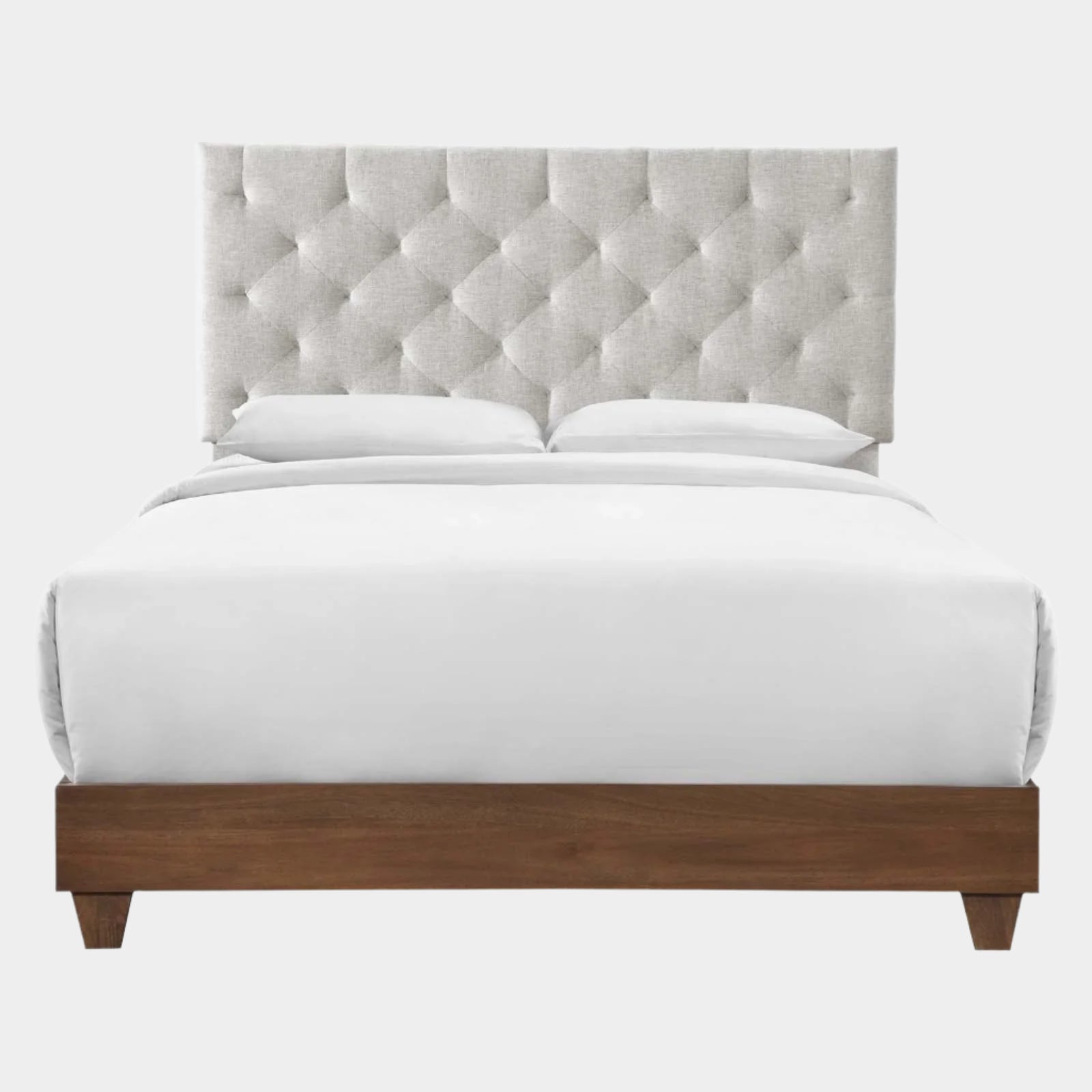 Rhiannon Diamond Tufted Upholstered Fabric Bed