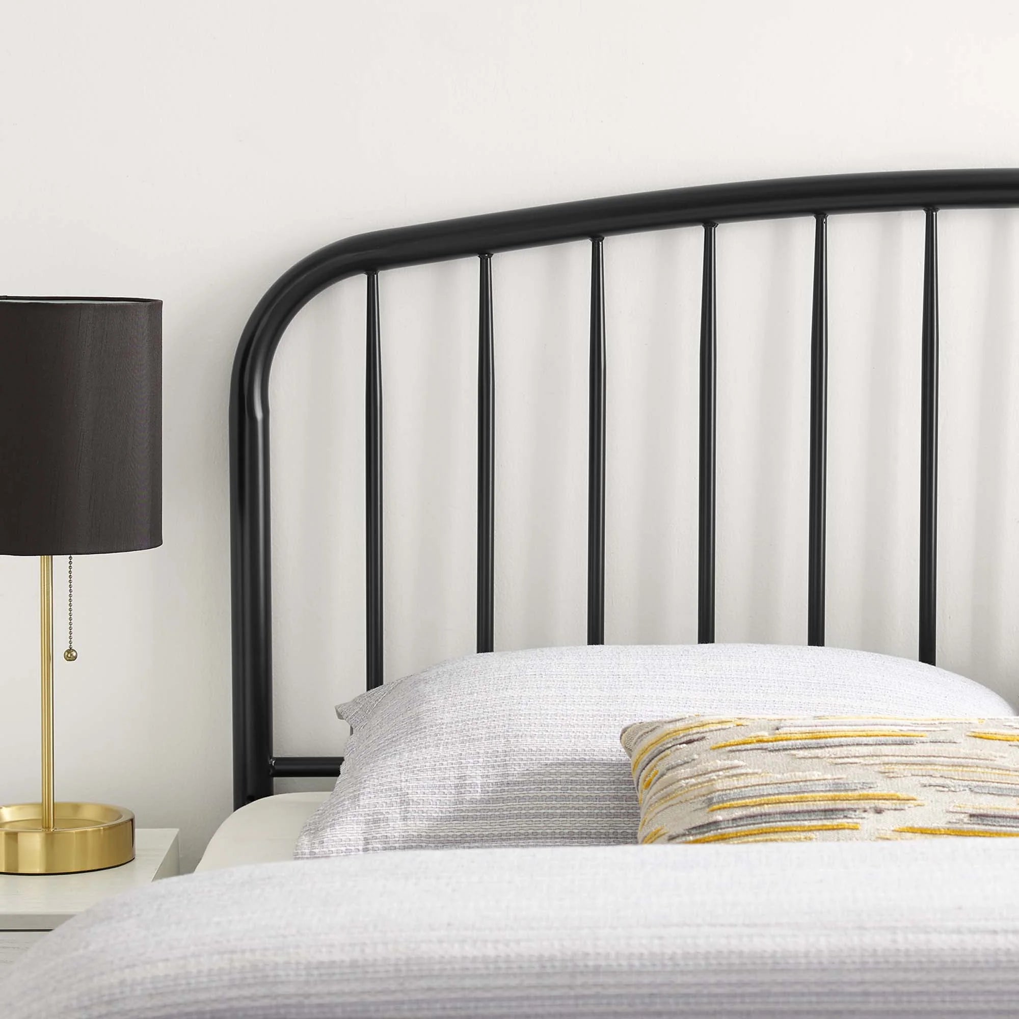 Nova Metal Queen Headboard in Black